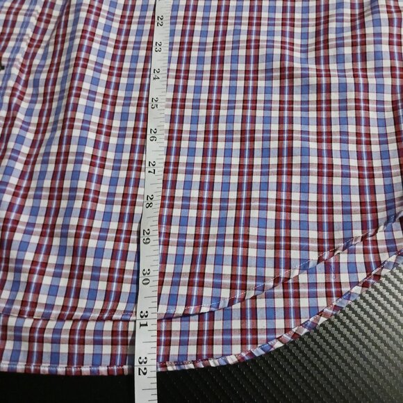 Nautica A Bit Trimmer Red/White/Blue Plaid Button-up Shirt Size XXL - Picture 8 of 8